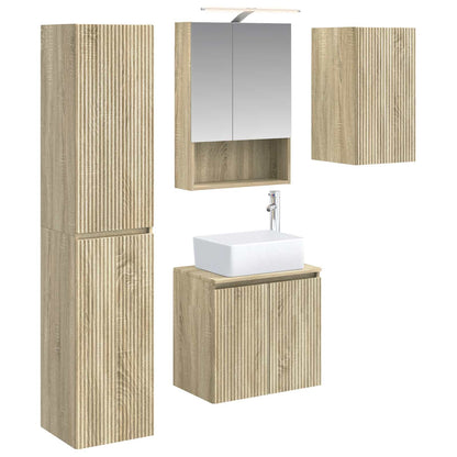 vidaXL Bathroom Cabinet Set 5 pcs Sonoma Oak 50 x 14.5 x 70 cm