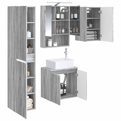 vidaXL Bathroom Cabinet Set 5 pcs Grey Sonoma 50 x 14.5 x 70 cm