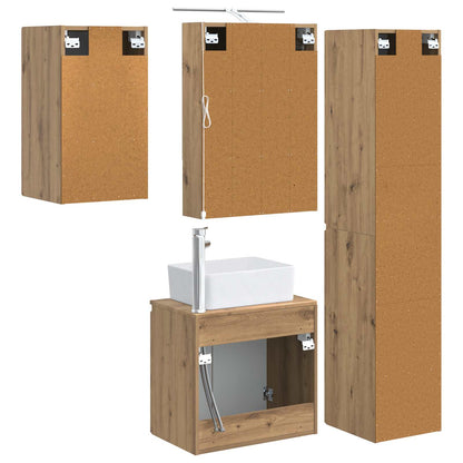 vidaXL Bathroom Cabinet Set 5 pcs Artisan Oak 50 x 14.5 x 70 cm