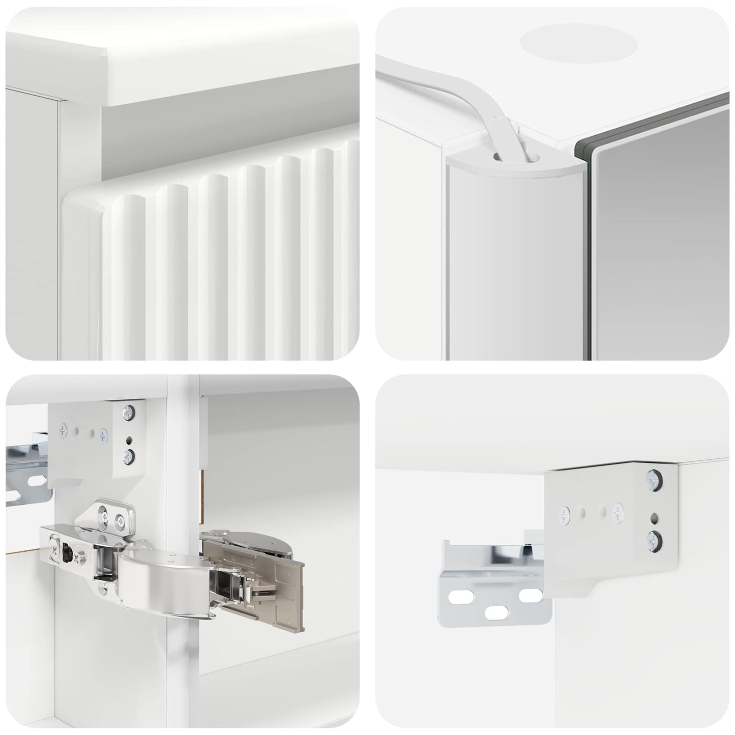 vidaXL Bathroom Cabinet Set 5 pcs White 53 x 15.5 x 70 cm