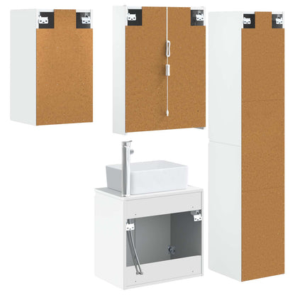 vidaXL Bathroom Cabinet Set 5 pcs White 53 x 15.5 x 70 cm