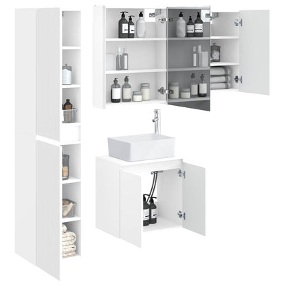 vidaXL Bathroom Cabinet Set 5 pcs White 53 x 15.5 x 70 cm