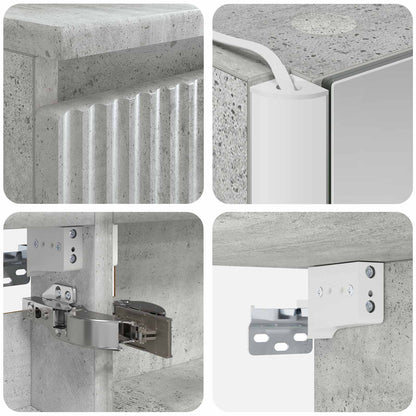 vidaXL Bathroom Cabinet Set 5 pcs Concrete Grey 53 x 15.5 x 70 cm