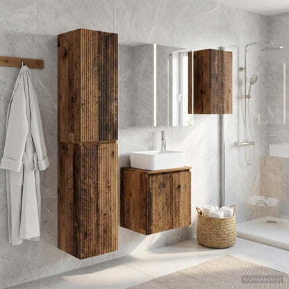 vidaXL Bathroom Cabinet Set 5 pcs Old Wood Engineered Wood