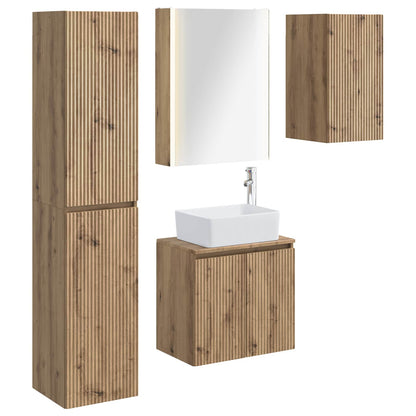 vidaXL Bathroom Cabinet Set 5 pcs Artisan Oak 53 x 15.5 x 70 cm