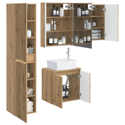 vidaXL Bathroom Cabinet Set 5 pcs Artisan Oak 53 x 15.5 x 70 cm