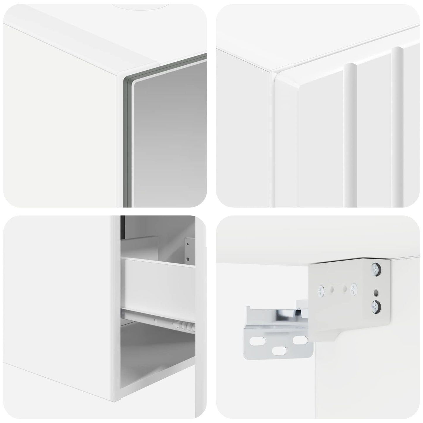 vidaXL Bathroom Cabinet Set 5 pcs White 40 x 10.5 x 60.5 cm
