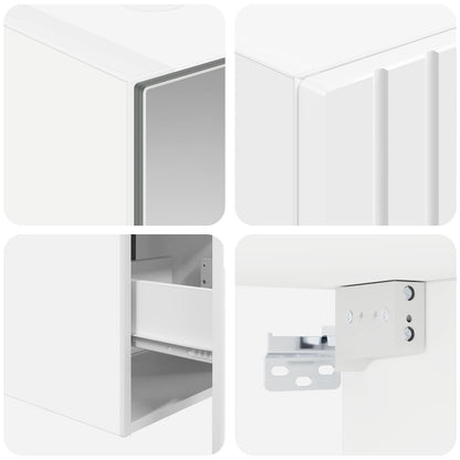 vidaXL Bathroom Cabinet Set 5 pcs White 40 x 10.5 x 60.5 cm
