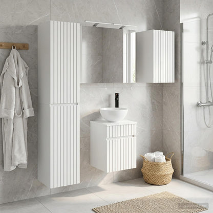 vidaXL Bathroom Cabinet Set 5 pcs White Engineered Wood