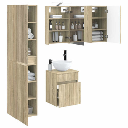 vidaXL Bathroom Cabinet Set 5 pcs Sonoma Oak 40 x 10.5 x 60.5 cm