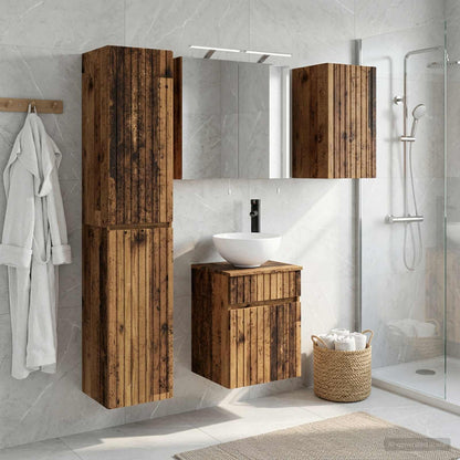 vidaXL Bathroom Cabinet Set 5 pcs Old Wood Engineered Wood