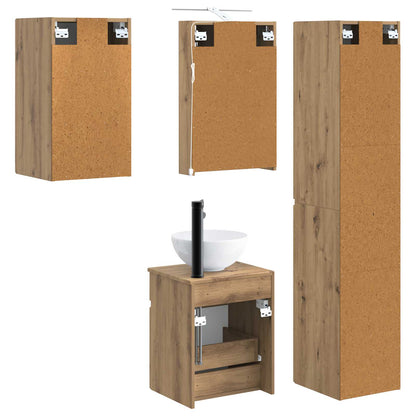 vidaXL Bathroom Cabinet Set 5 pcs Artisan Oak 40 x 10.5 x 60.5 cm