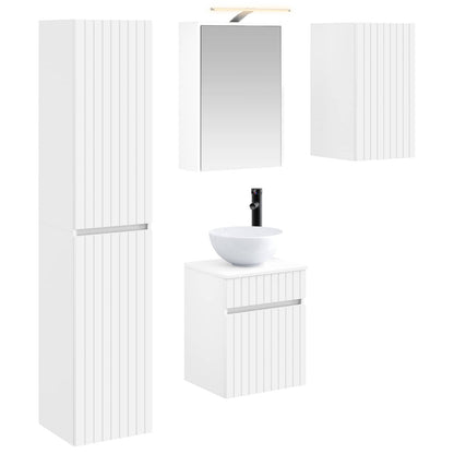 vidaXL Bathroom Cabinet Set 5 pcs White 43 x 16 x 62.5 cm