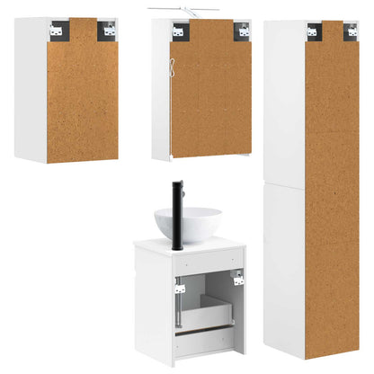 vidaXL Bathroom Cabinet Set 5 pcs White 43 x 16 x 62.5 cm