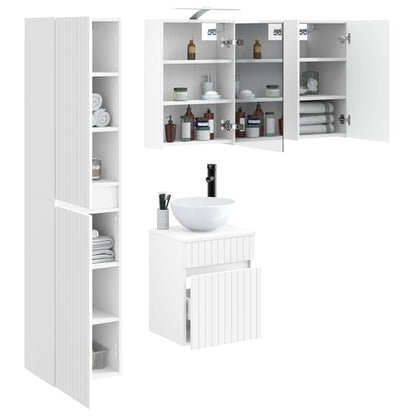 vidaXL Bathroom Cabinet Set 5 pcs White 43 x 16 x 62.5 cm