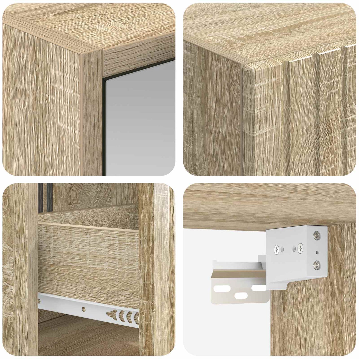 vidaXL Bathroom Cabinet Set 5 pcs Sonoma Oak 43 x 16 x 62.5 cm