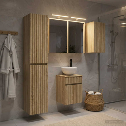 vidaXL Bathroom Cabinet Set 5 pcs Sonoma Oak Engineered Wood