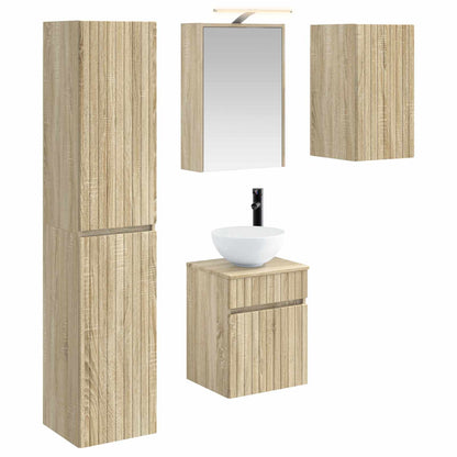 vidaXL Bathroom Cabinet Set 5 pcs Sonoma Oak 43 x 16 x 62.5 cm