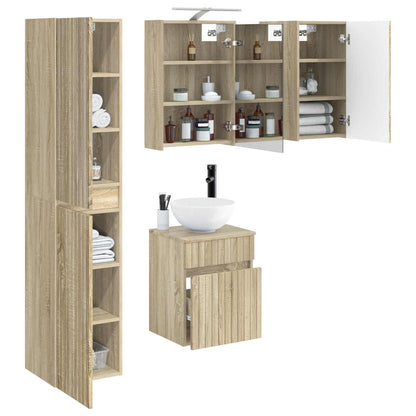 vidaXL Bathroom Cabinet Set 5 pcs Sonoma Oak 43 x 16 x 62.5 cm