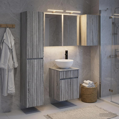vidaXL Bathroom Cabinet Set 5 pcs Grey Sonoma Engineered Wood