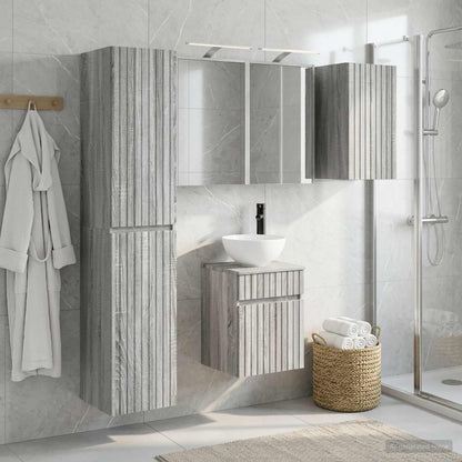 vidaXL Bathroom Cabinet Set 5 pcs Grey Sonoma Engineered Wood