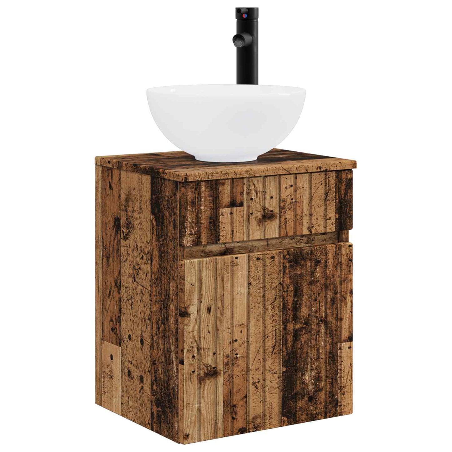 vidaXL Bathroom Cabinet Set 5 pcs Old Wood 43 x 16 x 62.5 cm