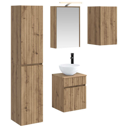 vidaXL Bathroom Cabinet Set 5 pcs Artisan Oak 43 x 16 x 62.5 cm