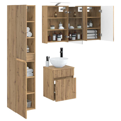vidaXL Bathroom Cabinet Set 5 pcs Artisan Oak 43 x 16 x 62.5 cm