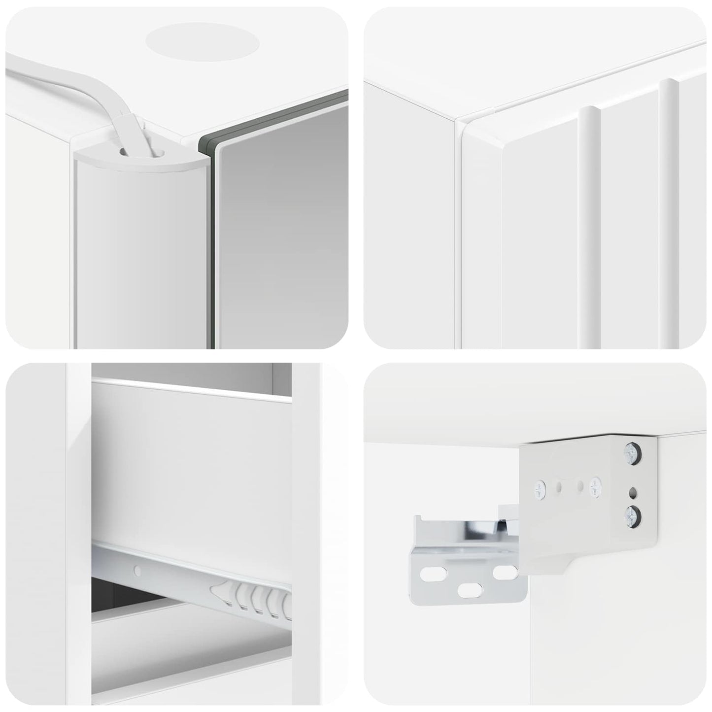 vidaXL Bathroom Cabinet Set 5 pcs White 43 x 11.5 x 60.5 cm