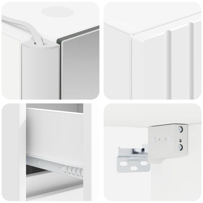 vidaXL Bathroom Cabinet Set 5 pcs White 43 x 11.5 x 60.5 cm