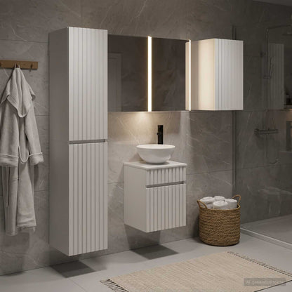 vidaXL Bathroom Cabinet Set 5 pcs White Engineered Wood