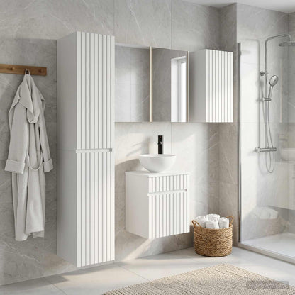 vidaXL Bathroom Cabinet Set 5 pcs White Engineered Wood