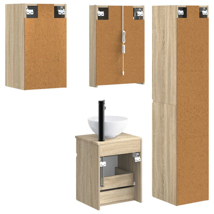 vidaXL Bathroom Cabinet Set 5 pcs Sonoma Oak 43 x 11.5 x 60.5 cm