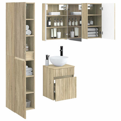 vidaXL Bathroom Cabinet Set 5 pcs Sonoma Oak 43 x 11.5 x 60.5 cm