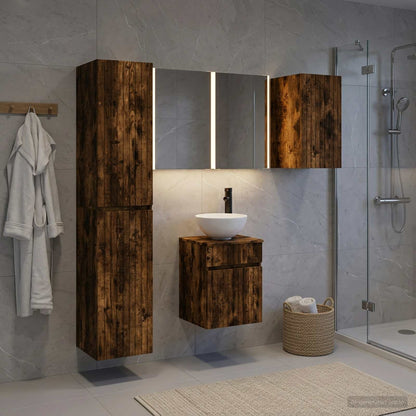 vidaXL Bathroom Cabinet Set 5 pcs Smoked Oak Engineered Wood