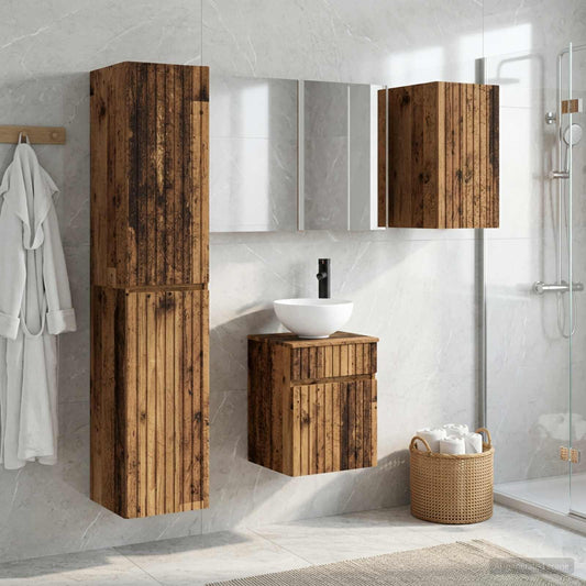 vidaXL Bathroom Cabinet Set 5 pcs Old Wood Engineered Wood