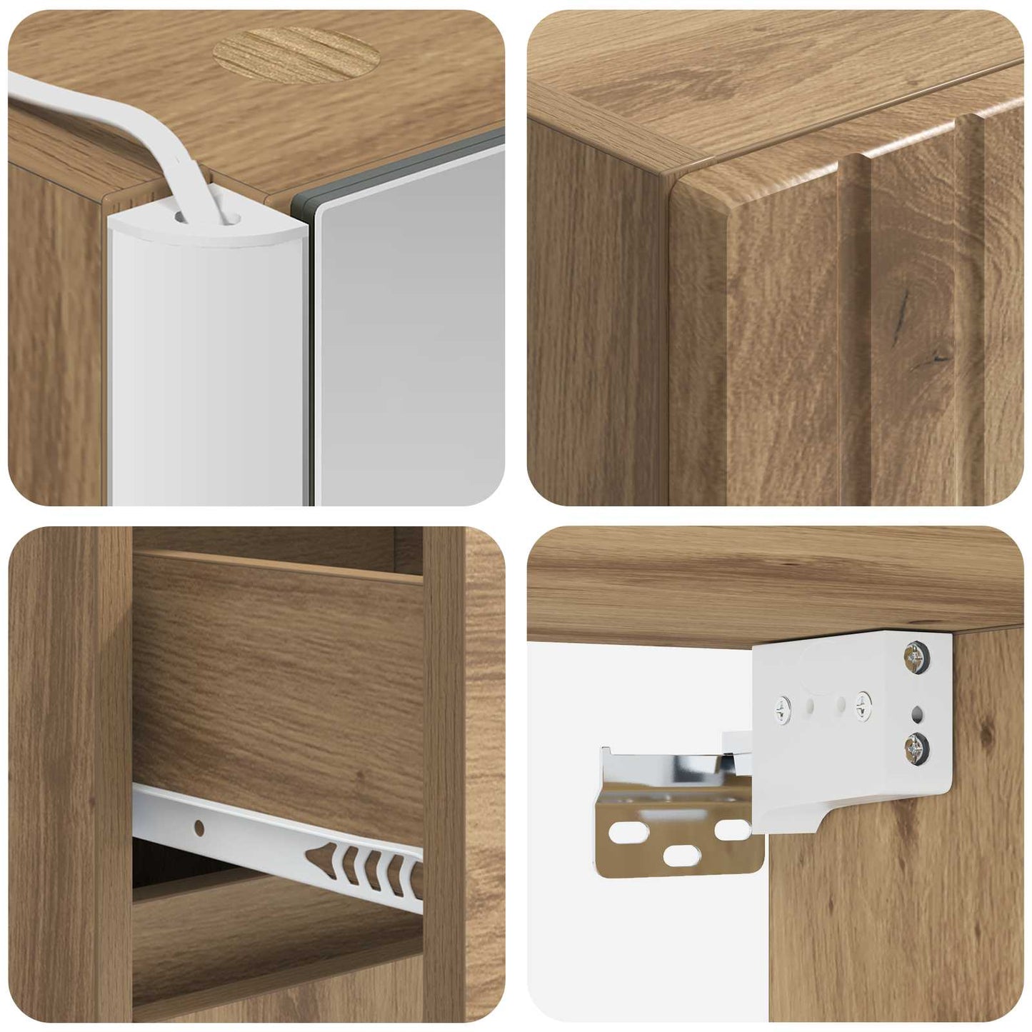 vidaXL Bathroom Cabinet Set 5 pcs Artisan Oak 43 x 11.5 x 60.5 cm