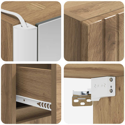 vidaXL Bathroom Cabinet Set 5 pcs Artisan Oak 43 x 11.5 x 60.5 cm
