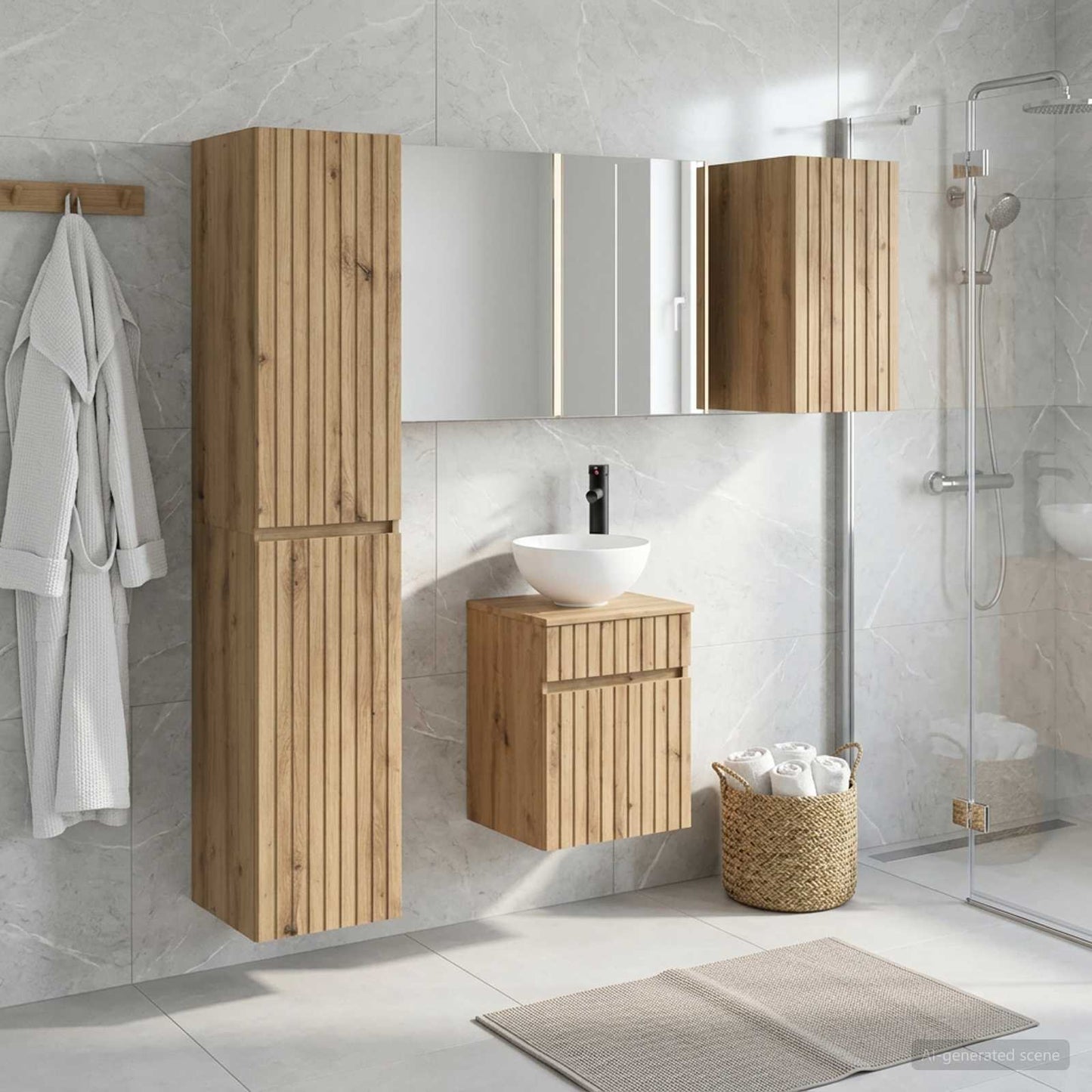 vidaXL Bathroom Cabinet Set 5 pcs Artisan Oak Engineered Wood