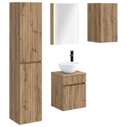 vidaXL Bathroom Cabinet Set 5 pcs Artisan Oak 43 x 11.5 x 60.5 cm