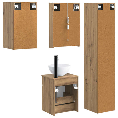 vidaXL Bathroom Cabinet Set 5 pcs Artisan Oak 43 x 11.5 x 60.5 cm