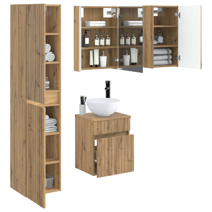 vidaXL Bathroom Cabinet Set 5 pcs Artisan Oak 43 x 11.5 x 60.5 cm
