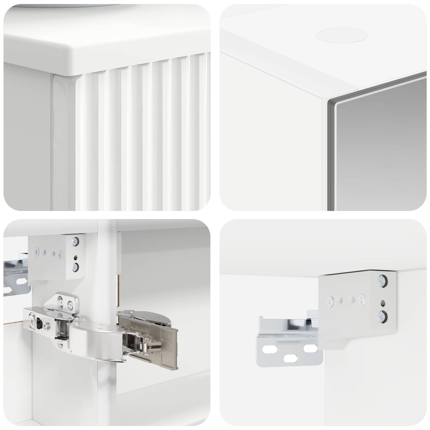 vidaXL Bathroom Cabinet Set 4 pcs White 40 x 10.5 x 60.5 cm