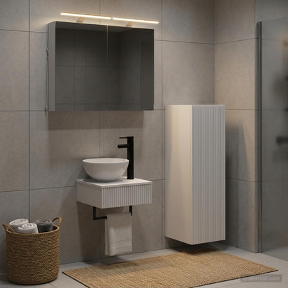 vidaXL Bathroom Cabinet Set 4 pcs White Engineered Wood
