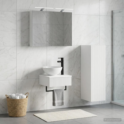 vidaXL Bathroom Cabinet Set 4 pcs White Engineered Wood