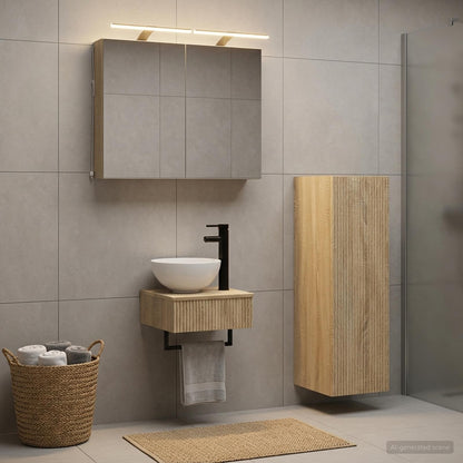 vidaXL Bathroom Cabinet Set 4 pcs Sonoma Oak Engineered Wood
