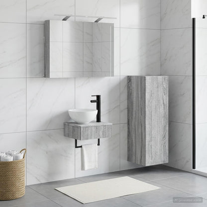 vidaXL Bathroom Cabinet Set 4 pcs Grey Sonoma Engineered Wood