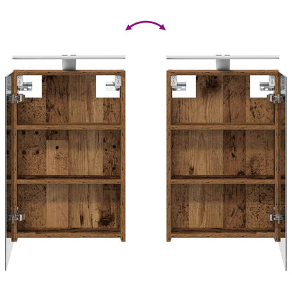 vidaXL Bathroom Cabinet Set 4 pcs Old Wood 40 x 10.5 x 60.5 cm