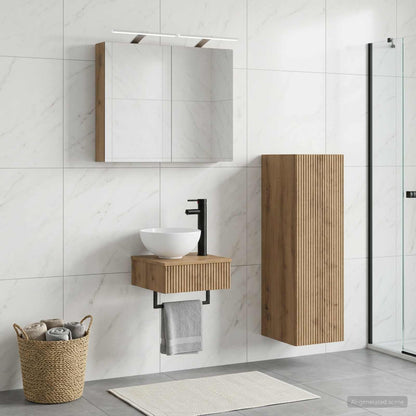 vidaXL Bathroom Cabinet Set 4 pcs Artisan Oak Engineered Wood