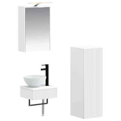 vidaXL Bathroom Cabinet Set 4 pcs White 43 x 16 x 62.5 cm